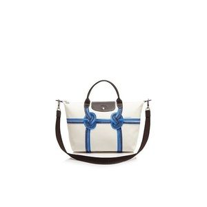 Longchamp Le Pilage Surf & City Knot Print Canvas Tote